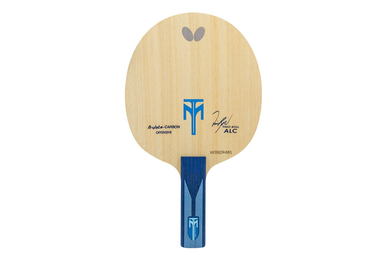 BUTTERFLY Timo Boll ALC Tischtennisschläger mit geradem Griff, isoliert vor weißem Hintergrund